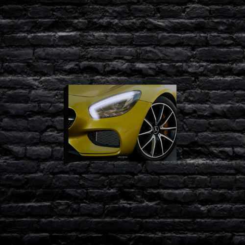 Mercedes AMG GT - White LED Poster