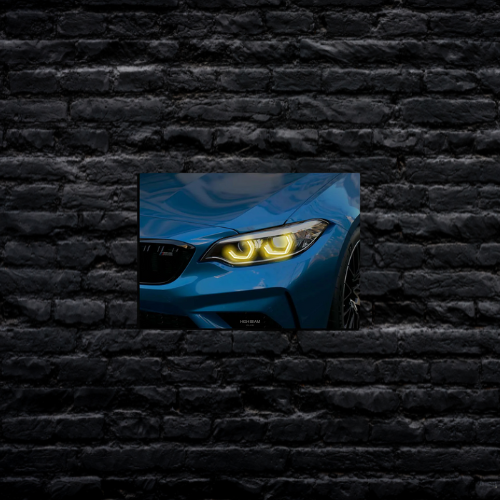 BMW M2 Competition - Yellow LED Poster